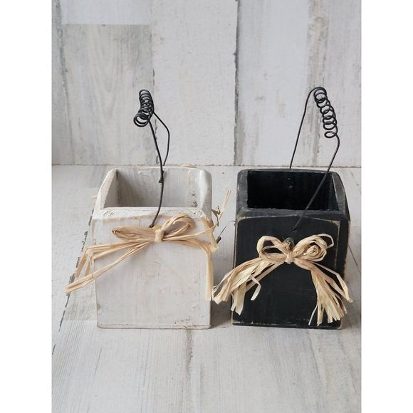 Halloween wooden box ghost witch set home decor figure - Picture 10 of 11